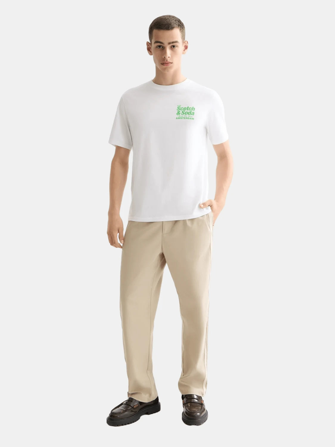 Regular Fit Front + Back Aw T-Shirt - Scotch & Soda