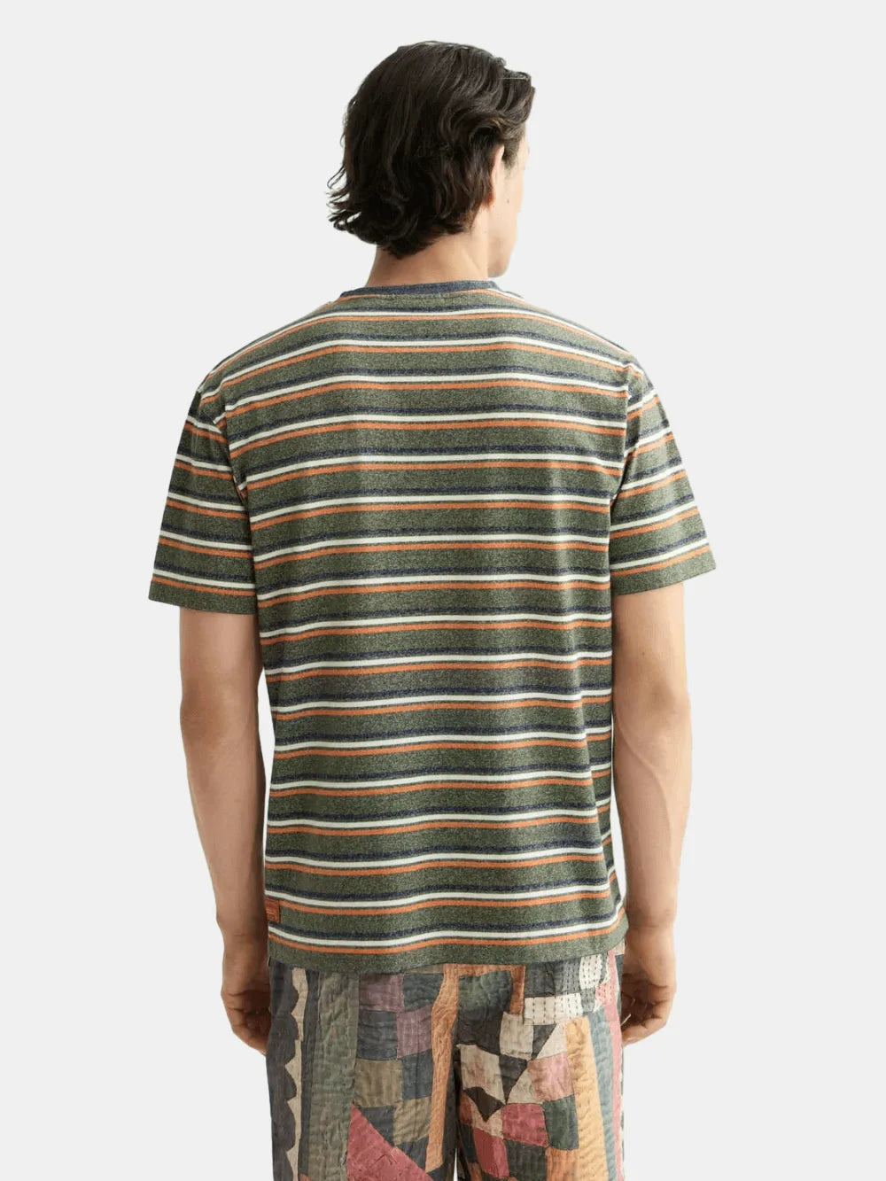relaxed-fit-yarn-dye-stripe-t-shirt back view by Scotch & Soda