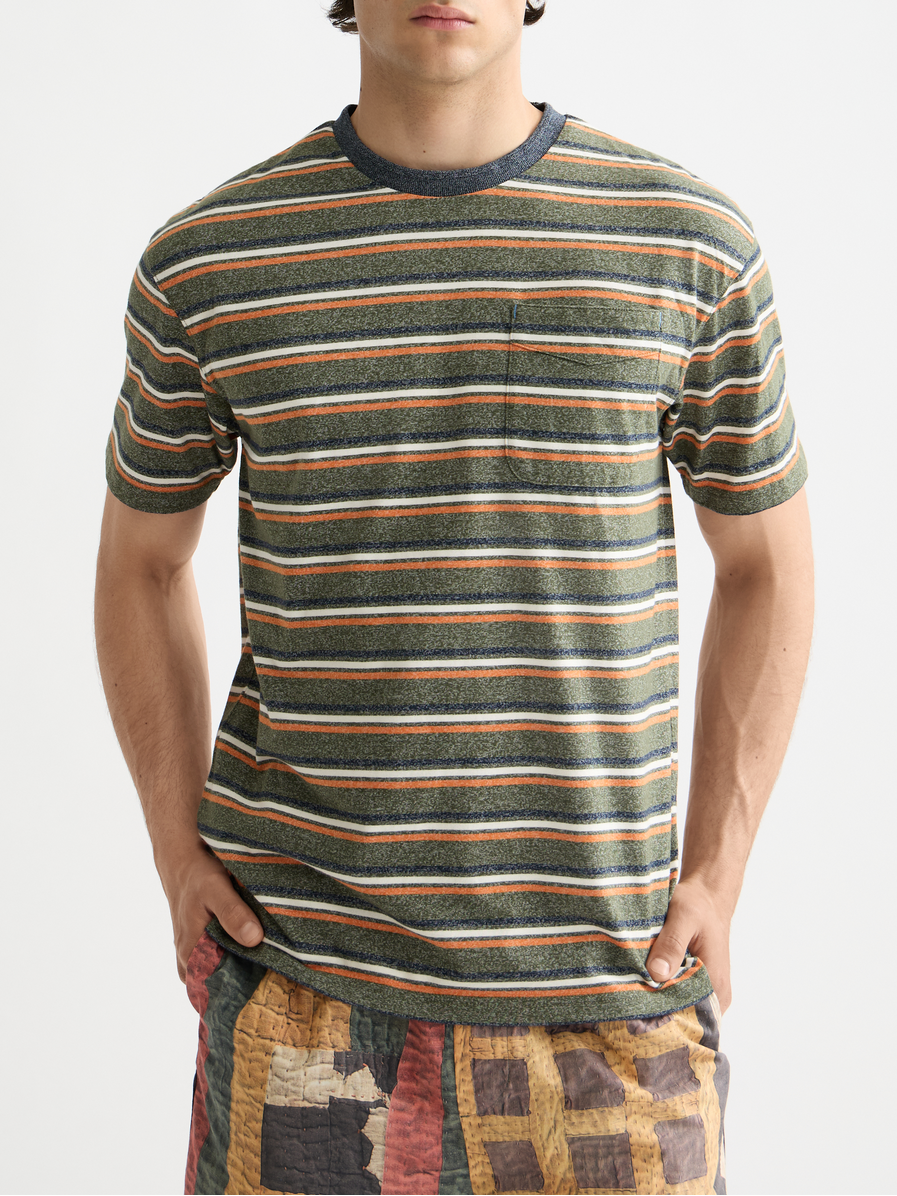 Relaxed Yarn Dye Stripe T-shirt