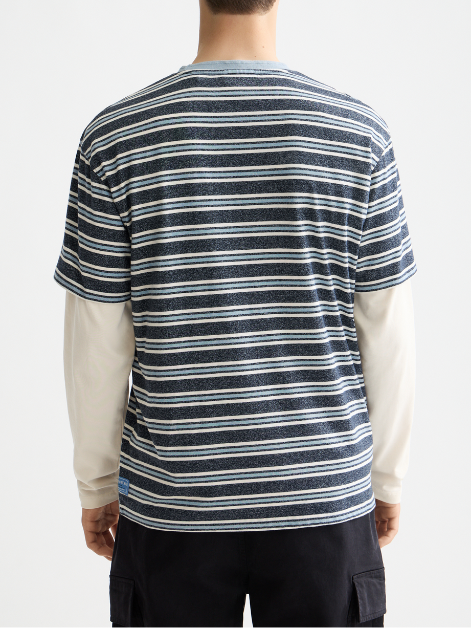 Relaxed Yarn Dye Stripe T-shirt