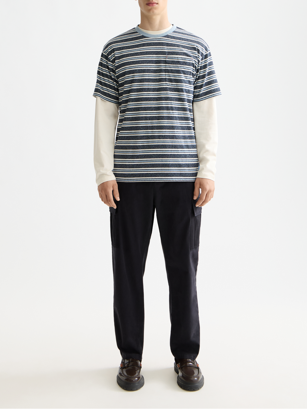 Relaxed Yarn Dye Stripe T-shirt
