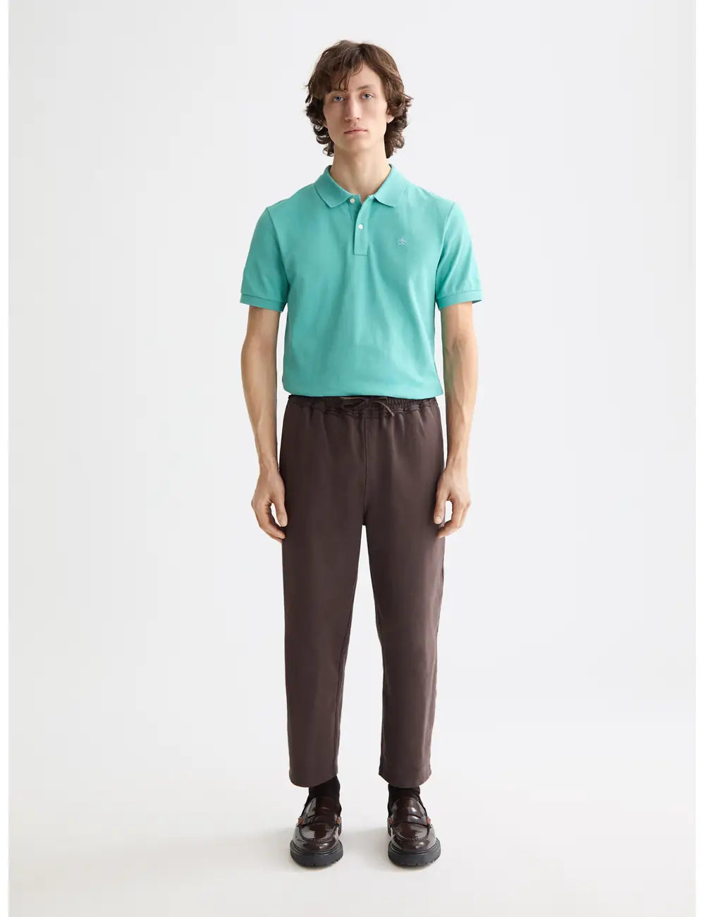 Regular Fit Polo full model shot showing overall fit by Scotch & Soda