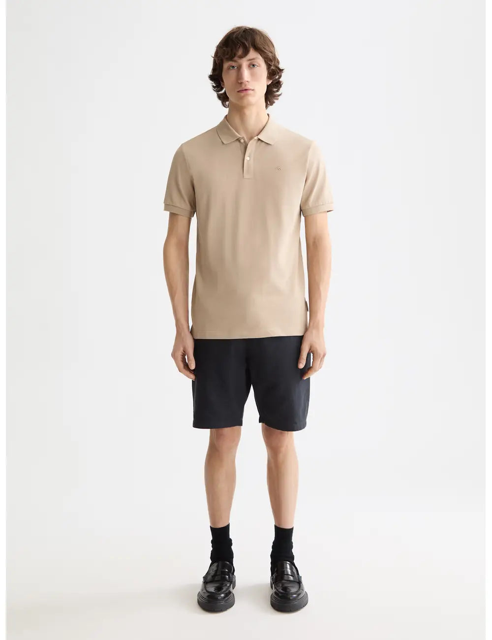 Regular Fit Polo full model shot showing overall fit by Scotch & Soda