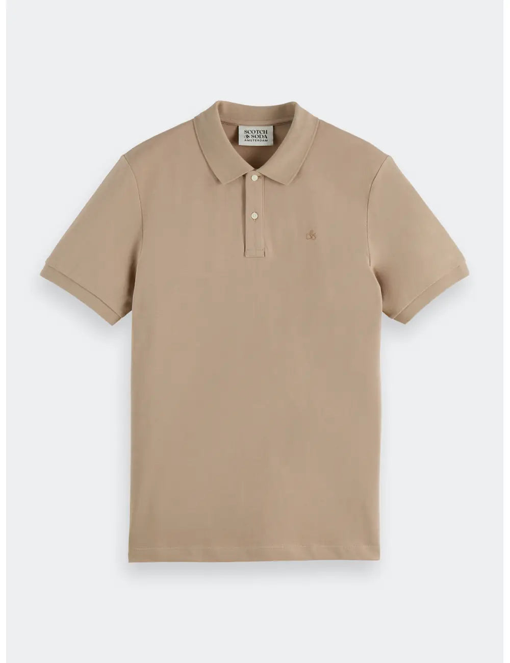 Regular Fit Polo flat lay front view by Scotch & Soda