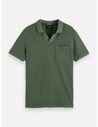 Pique Relaxed Polo flat lay front view by Scotch & Soda