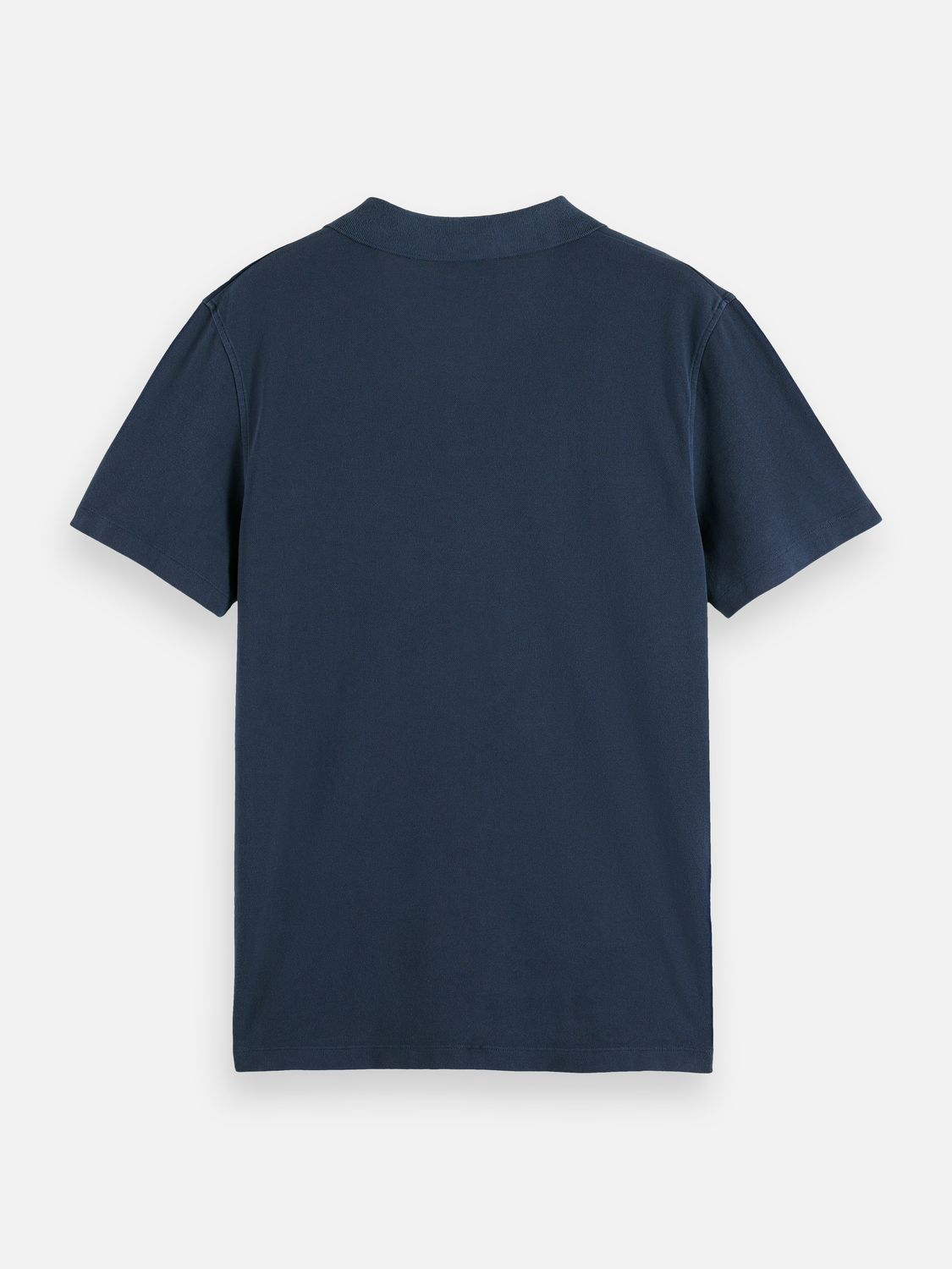 Garment-dyed pique relaxed fit pocket polo