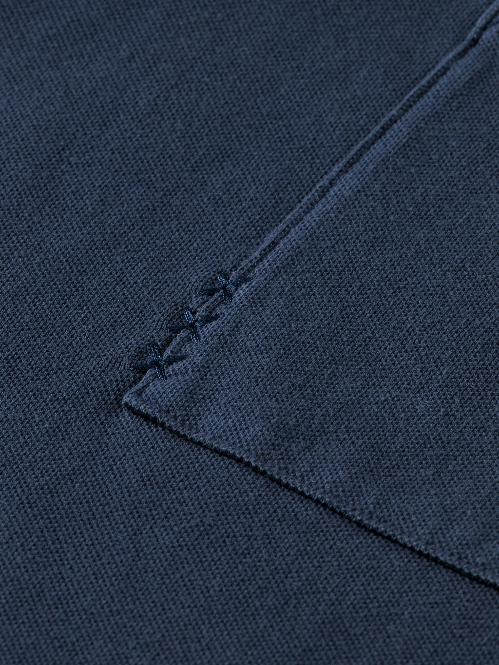 Garment-dyed pique relaxed fit pocket polo