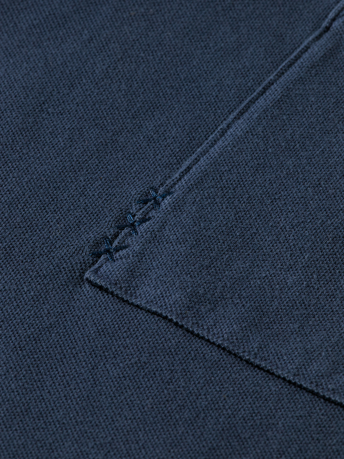 Garment-dyed pique relaxed fit pocket polo