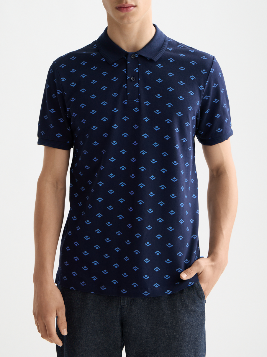 print jersey regular polo
