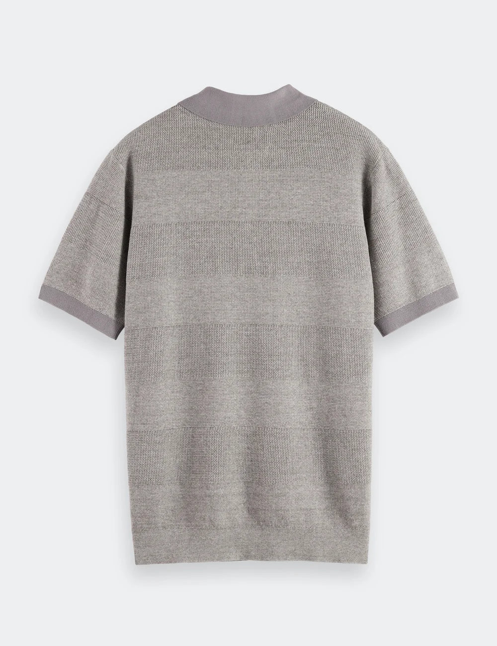 Knitted Striped Polo detail shot showing fabric and craftsmanship by Scotch & Soda