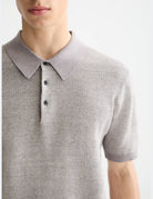 Knitted Striped Polo detail view by Scotch & Soda