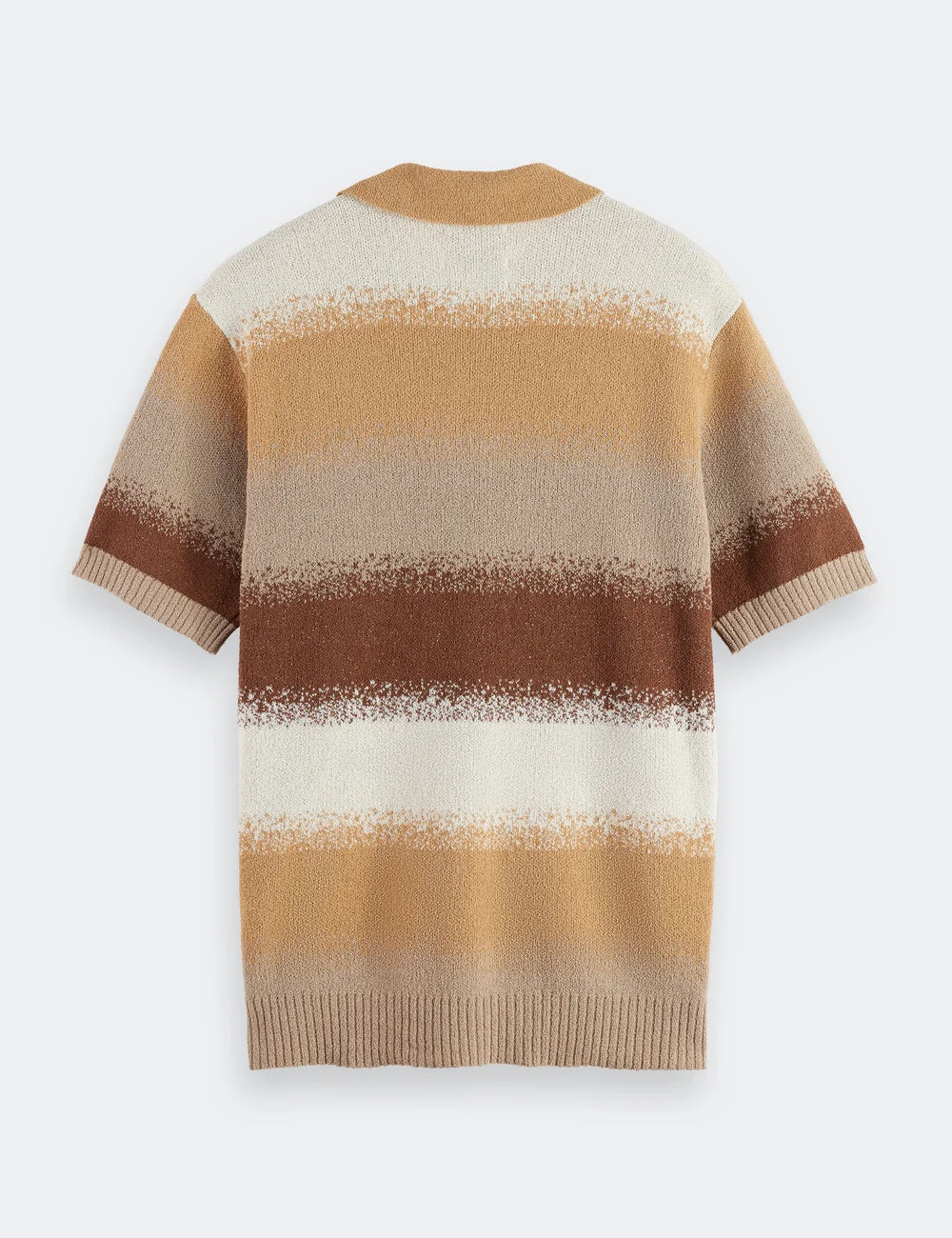 Knitted Degrade Polo flat lay back view by Scotch & Soda