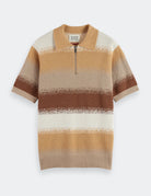 Knitted Degrade Polo flat lay front view by Scotch & Soda