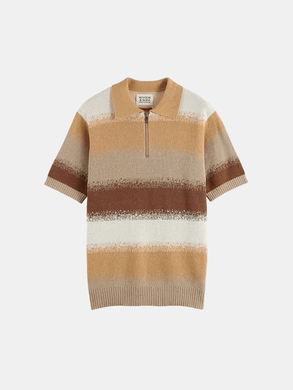 knitted-degrade-polo front view by Scotch & Soda