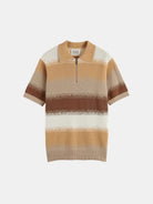 knitted-degrade-polo front view by Scotch & Soda