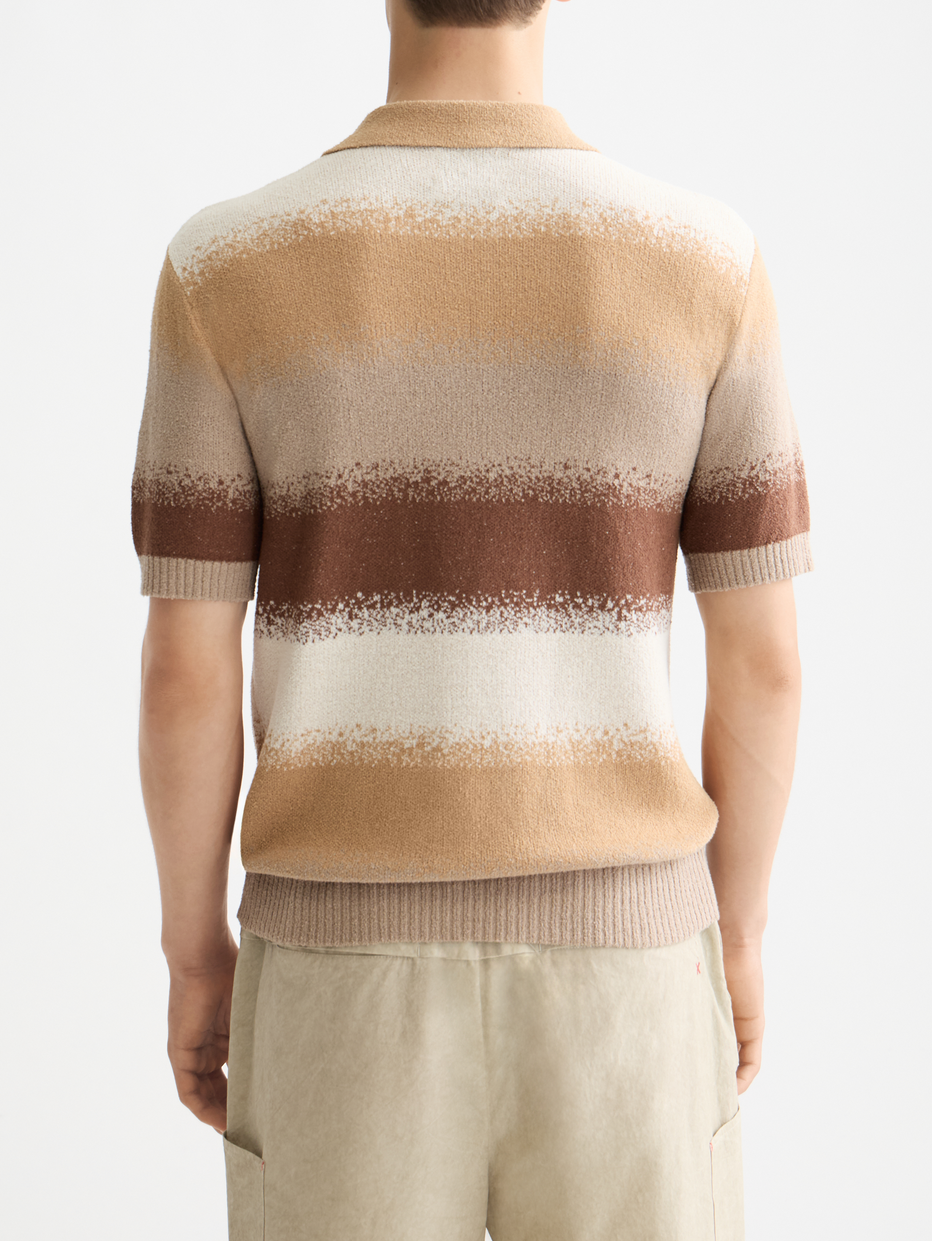 Knitted degrade polo