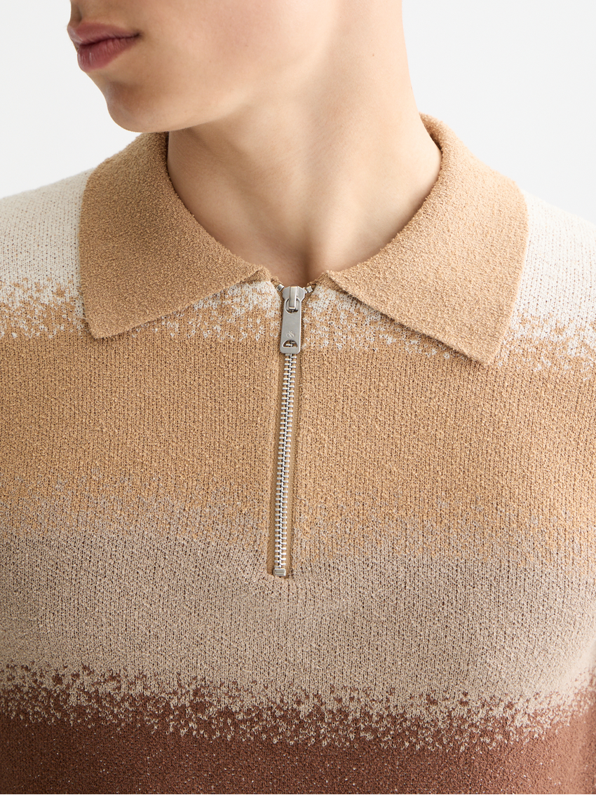 Knitted degrade polo