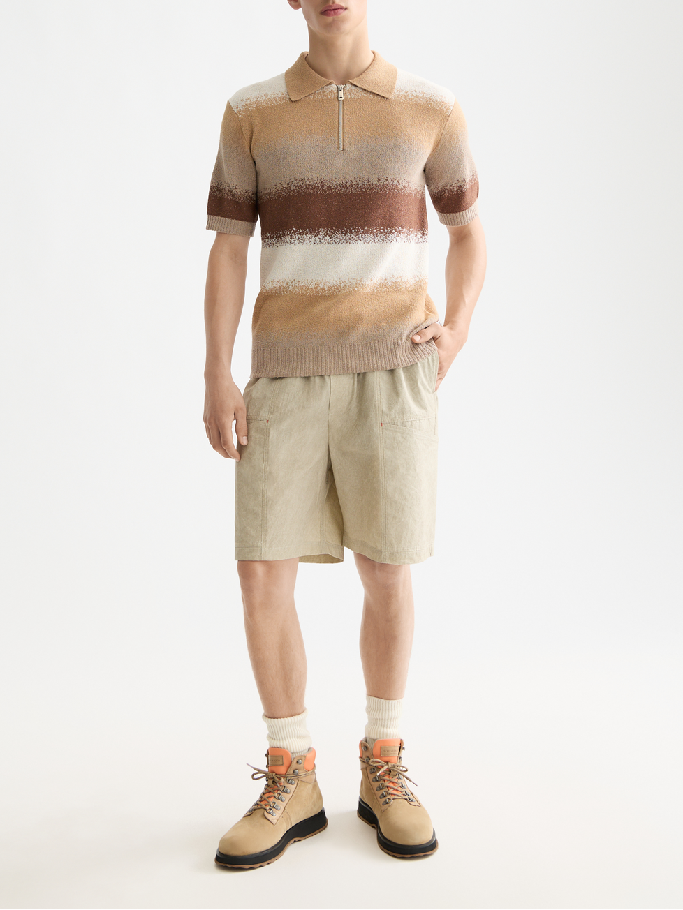 Knitted degrade polo