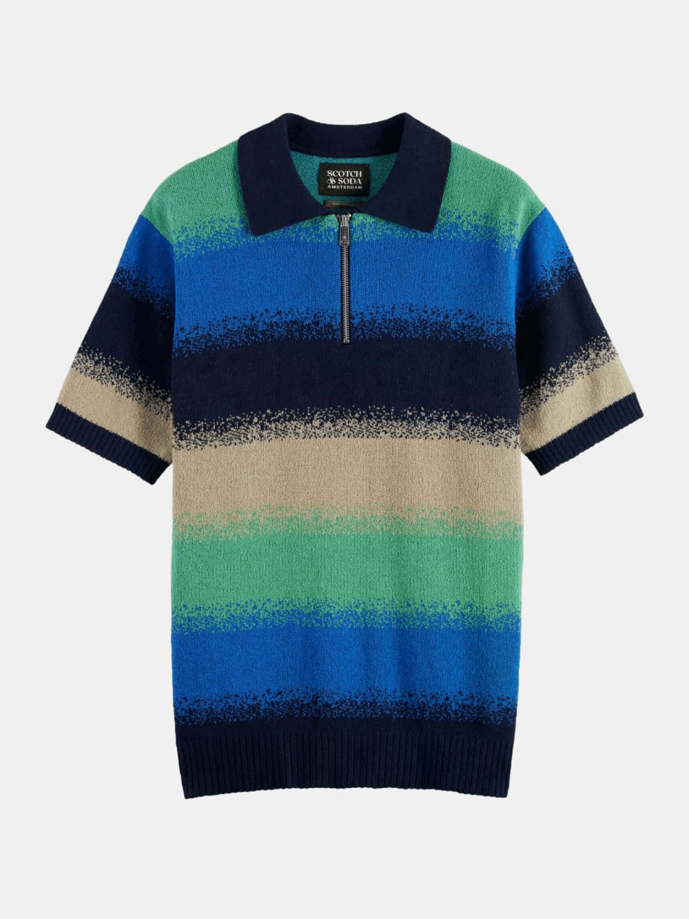 knitted-degrade-polo-1 front view by Scotch & Soda