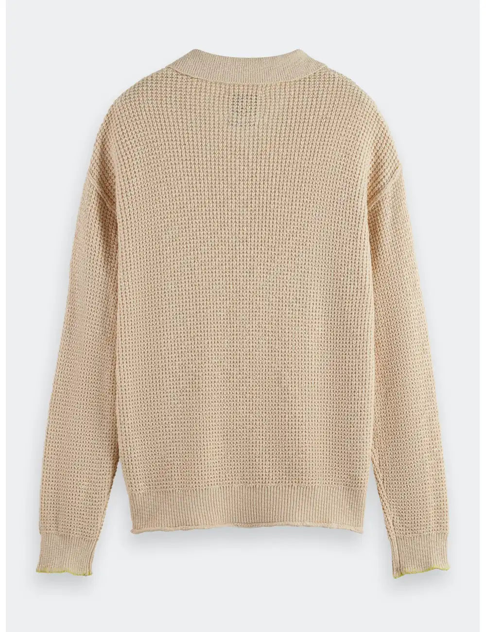 Waffle Stitch Dropped Shoulder flat lay back view by Scotch & Soda