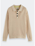 Waffle Stitch Dropped Shoulder flat lay front view by Scotch & Soda