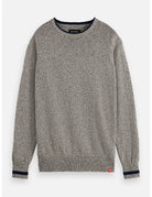 Melange Regular Fit Crew Neck front view showing fit and finish by Scotch & Soda