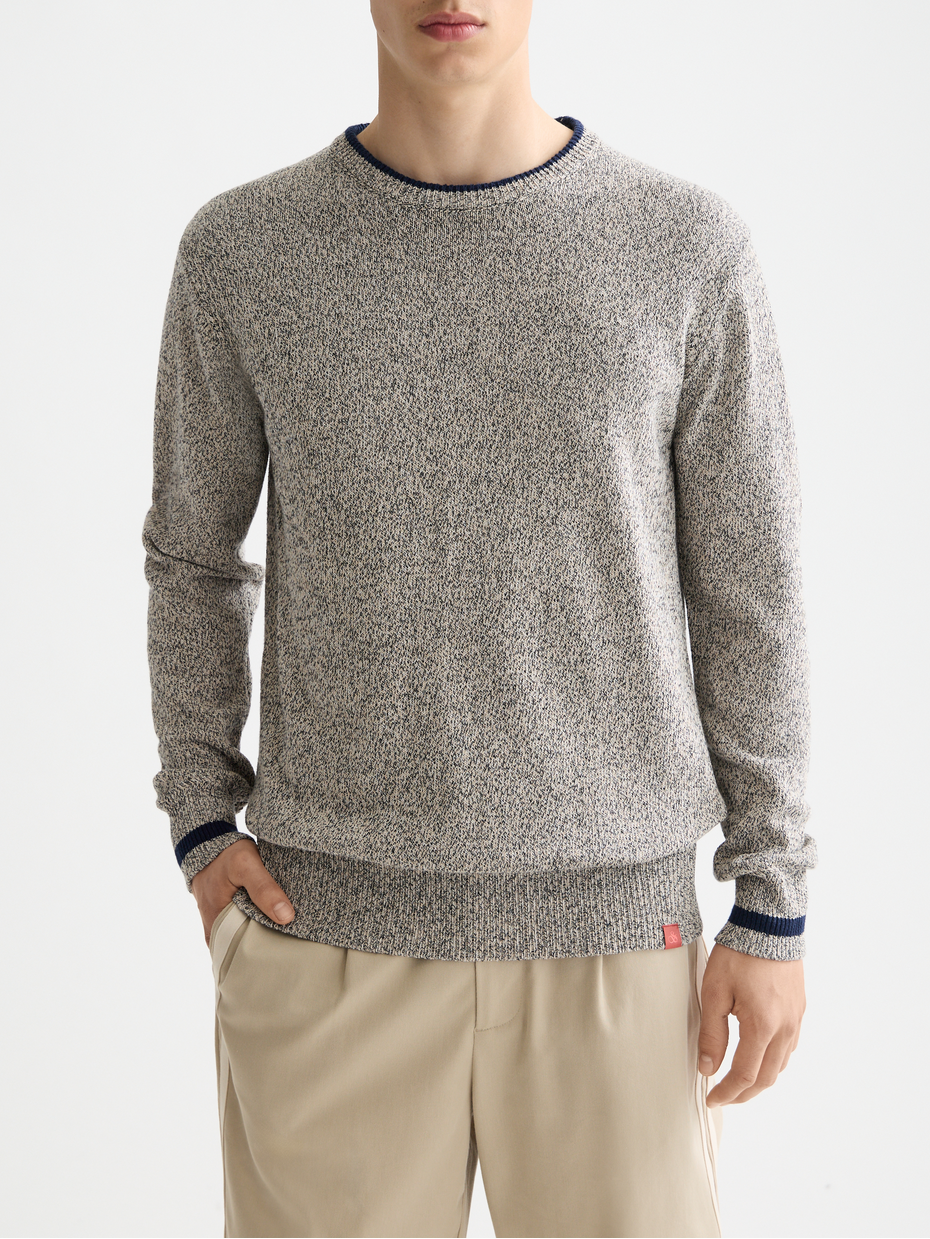 Melange regular crew neck