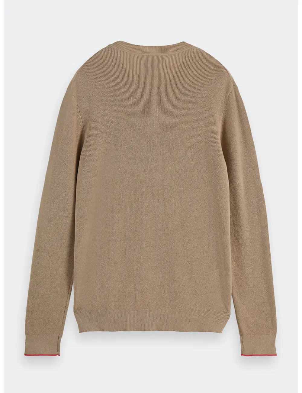 Linen Blend Crew Neck flat lay back view by Scotch & Soda