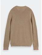 Linen Blend Crew Neck flat lay back view by Scotch & Soda