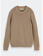 Linen Blend Crew Neck flat lay front view by Scotch & Soda