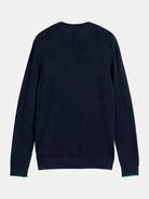 linnen-blend-crew-neck back view by Scotch & Soda