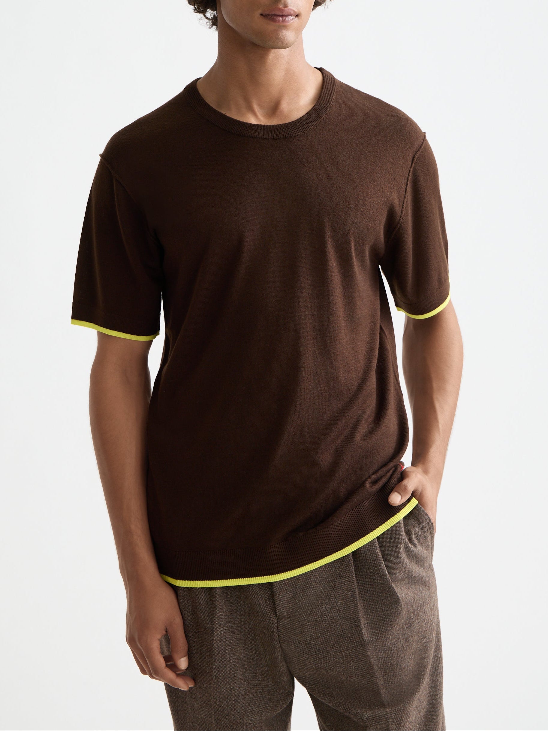 Knitted relaxed T-shirt