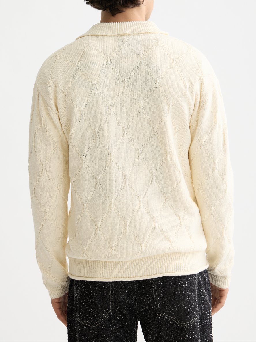 Open work long sleeve shirt