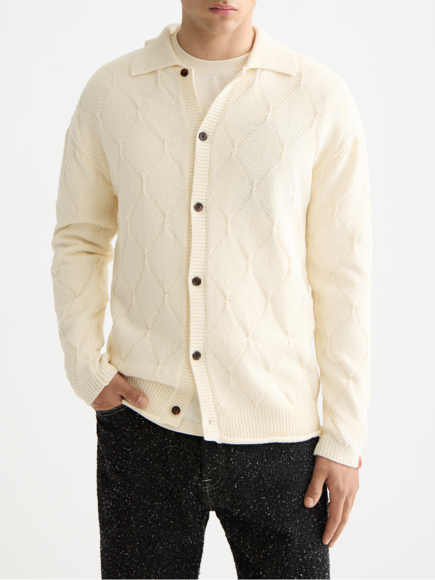 Open work long sleeve shirt