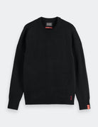 Soft Knit Crew Neck full model shot showing overall fit by Scotch & Soda