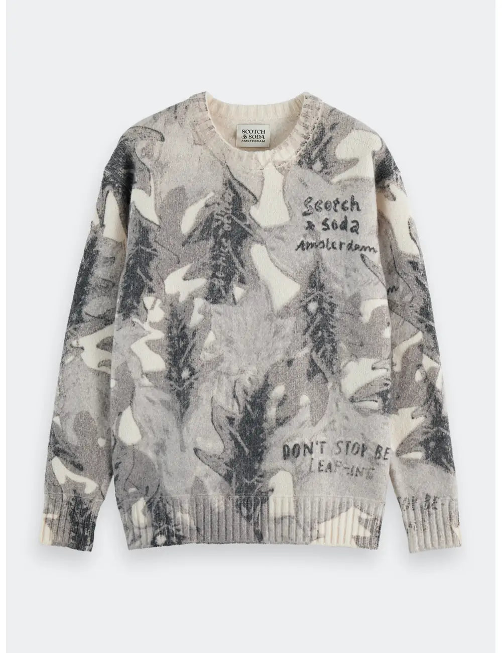 Printed Pullover flat lay front view by Scotch & Soda