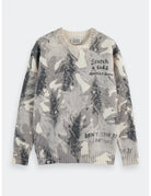 Printed Pullover flat lay front view by Scotch & Soda