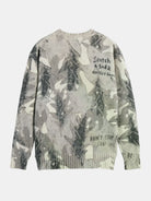 printed-dropped-shoulder-pullover back view by Scotch & Soda