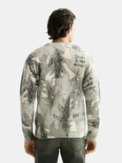 printed-dropped-shoulder-pullover back view by Scotch & Soda