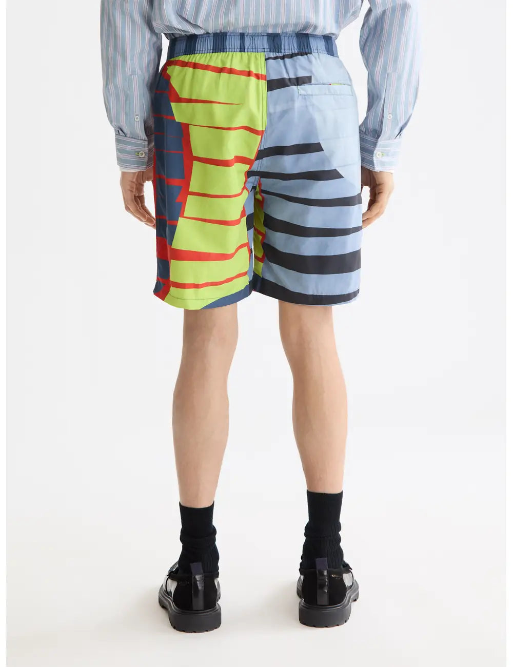 Printed Swim Shorts detail shot showing fabric and craftsmanship by Scotch & Soda