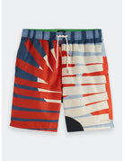 Printed Swim Shorts flat lay front view by Scotch & Soda