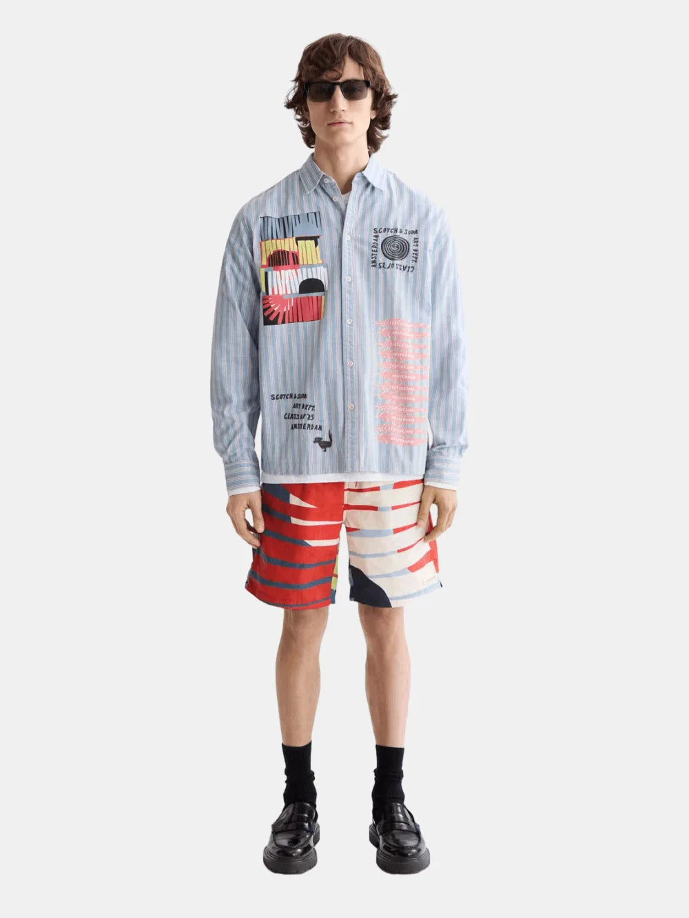 Printed longer-length swim shorts - Scotch & Soda