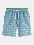 printed-longer-length-swim-shorts back view by Scotch & Soda