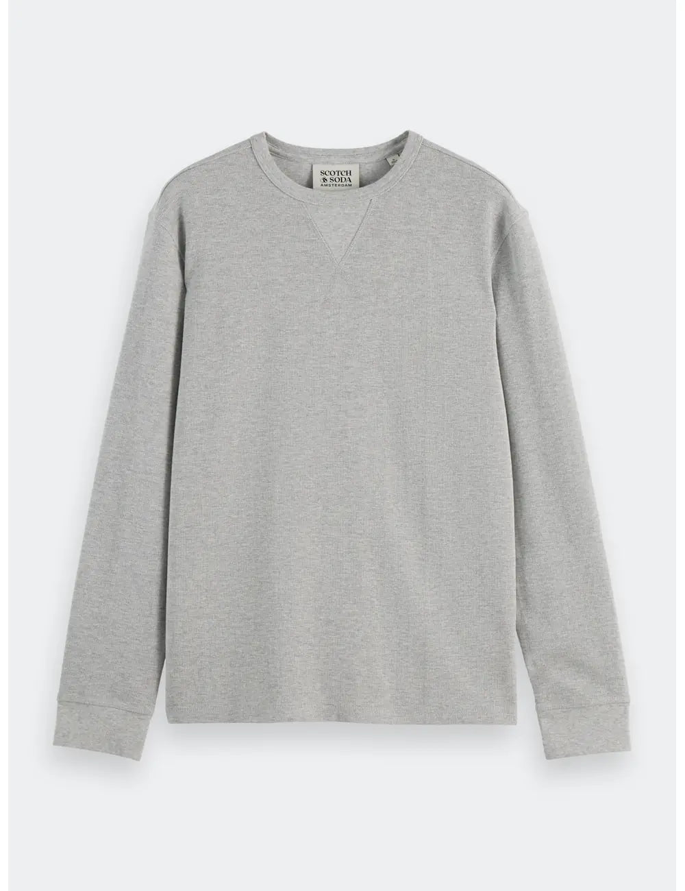 Waffle T Shirt Ls flat lay front view by Scotch & Soda