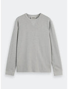 Waffle T Shirt Ls flat lay front view by Scotch & Soda