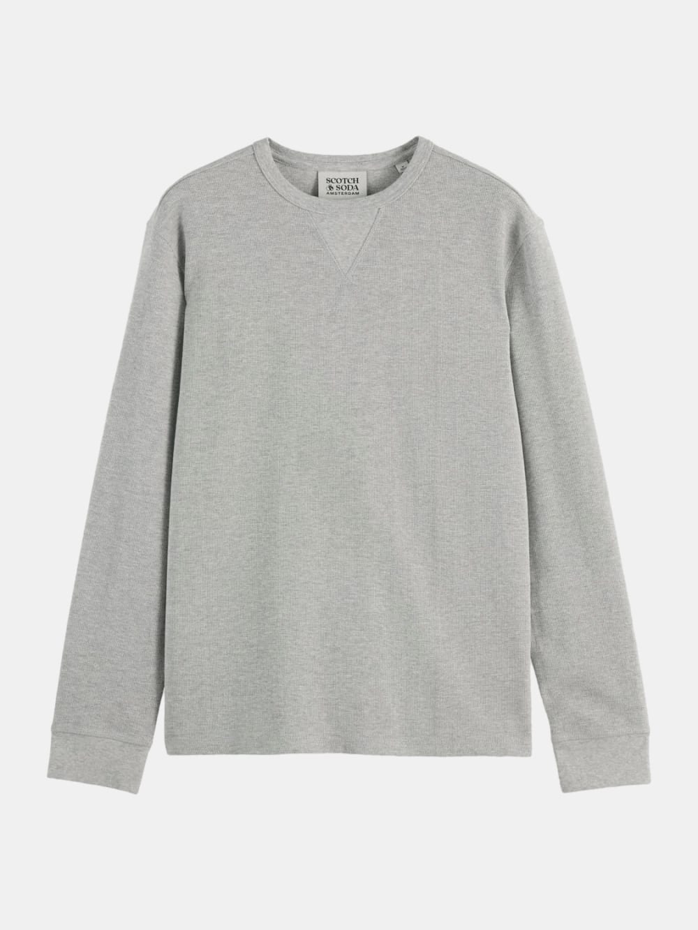 waffle-t-shirt-ls front view by Scotch & Soda