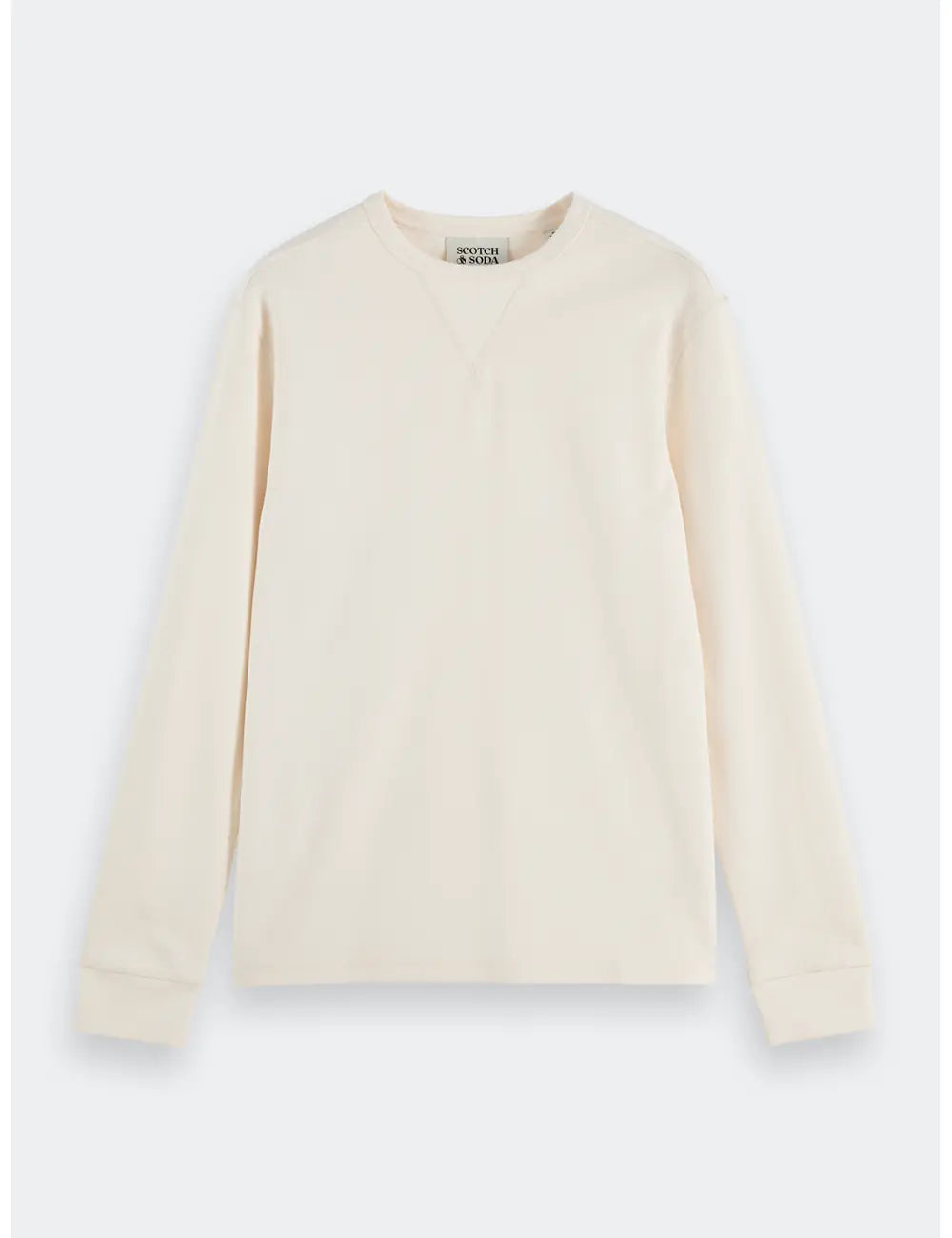 Waffle T Shirt Ls flat lay front view by Scotch & Soda