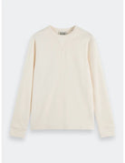 Waffle T Shirt Ls flat lay front view by Scotch & Soda