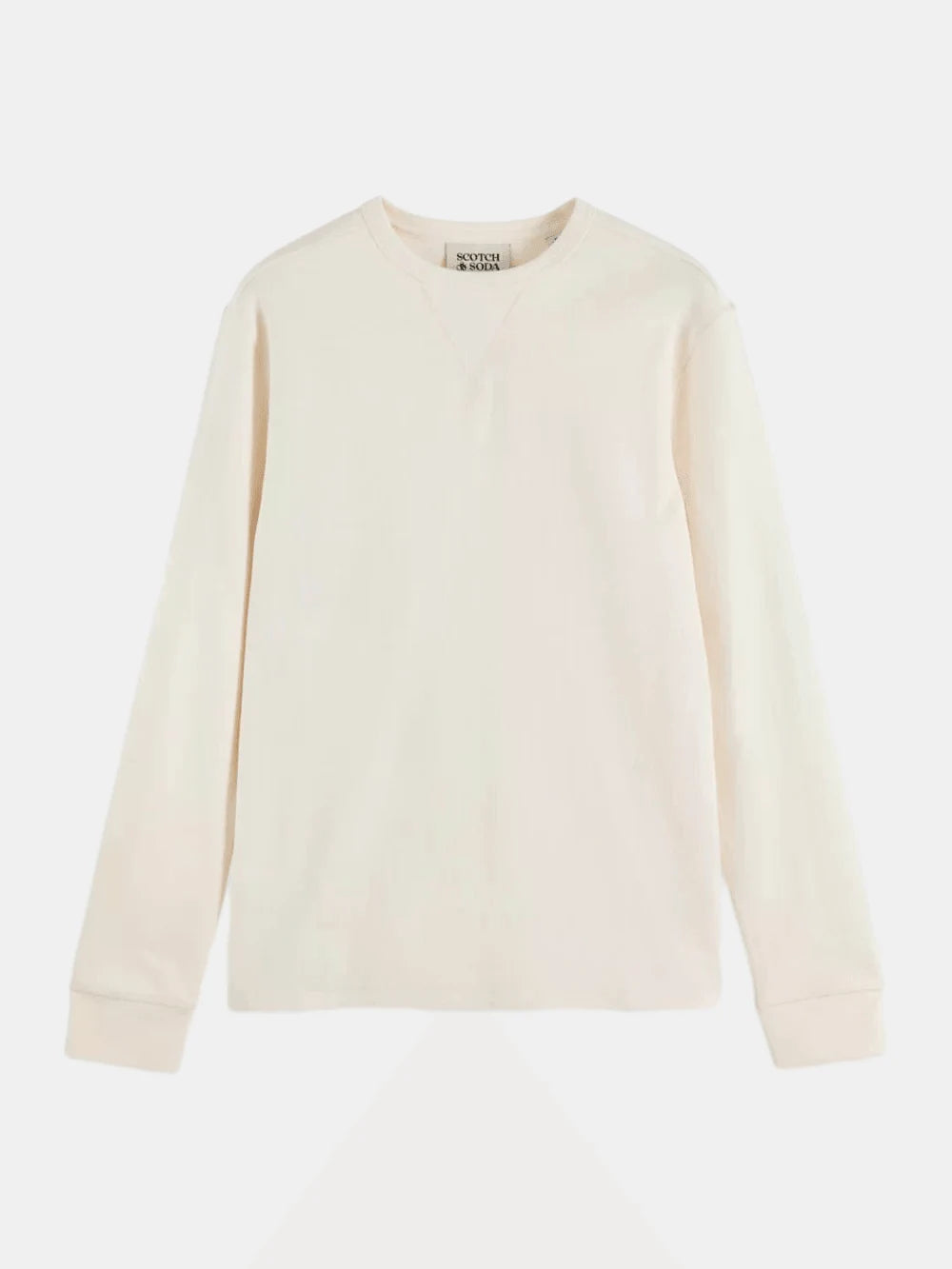 waffle-t-shirt-ls-1 front view by Scotch & Soda