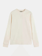 waffle-t-shirt-ls-1 front view by Scotch & Soda